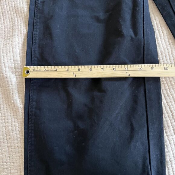 Uniqlo U Pants Women 8 Black Cotton Wide Leg High Rise Chino Casual Wear Classic - Picture 16 of 16